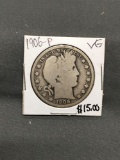 1906-P United States Barber Silver Half Dollar - 90% Silver Coin from ENORMOUS ESTATE