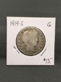 1914-S United States Barber Silver Half Dollar - 90% Silver Coin from ENORMOUS ESTATE