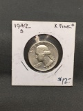 1942-S United States Washington Silver Quarter - 90% Silver Coin from ENORMOUS ESTATE