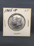 1965-P United States Kennedy Silver Half Dollar - 40% Silver Coin from ENORMOUS ESTATE