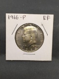 1966-P United States Kennedy Silver Half Dollar - 40% Silver Coin from ENORMOUS ESTATE