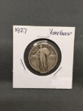 1927 United States Standing Liberty Silver Quarter - 90% Silver Coin from ENORMOUS ESTATE