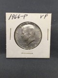 1966-P United States Kennedy Silver Half Dollar - 40% Silver Coin from ENORMOUS ESTATE