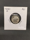 1940-D United States Mercury Silver Dime - 90% Silver Coin from ENORMOUS ESTATE