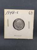 1946-S United States Roosevelt Silver Dime - 90% Silver Coin from ENORMOUS ESTATE