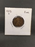 1915-S United States Lincoln Wheat Penny Coin from ENORMOUS ESTATE