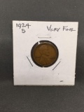 1924-S United States Lincoln Wheat Penny Coin from ENORMOUS ESTATE
