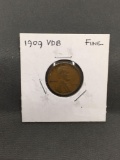 1909 VDB United States Lincoln Wheat Penny Coin from ENORMOUS ESTATE