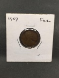 1909 United States Lincoln Wheat Penny Coin from ENORMOUS ESTATE