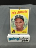 1959 Topps #478 ROBERTO CLEMENTE Pirates Vintage Baseball Card from Estate Collection