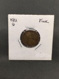 1911-D United States Lincoln Wheat Penny Coin from ENORMOUS ESTATE