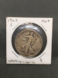 1927-S United States Walking Liberty Silver Half Dollar - 90% Silver Coin from ENORMOUS ESTATE
