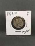 1923-P United States Mercury Silver Dime - 90% Silver Coin from ENORMOUS ESTATE