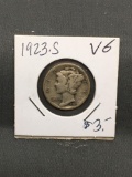 1923-S United States Mercury Silver Dime - 90% Silver Coin from ENORMOUS ESTATE