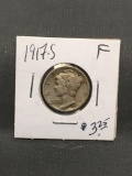 1917-S United States Mercury Silver Dime - 90% Silver Coin from ENORMOUS ESTATE