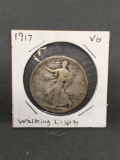 1917 United States Walking Liberty Silver Half Dollar - 90% Silver Coin from ENORMOUS ESTATE