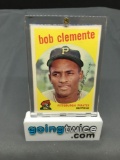 1959 Topps #478 ROBERTO CLEMENTE Pirates Vintage Baseball Card from Estate Collection