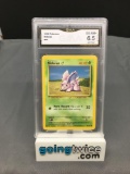 GMA Graded 1999 Pokemon Base Set Unlimited #55 NIDORAN Trading Card - EX-NM+ 6.5