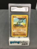 GMA Graded 1999 Pokemon Base Set Unlimited #52 MACHOP Trading Card - NM-MT 8