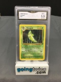 GMA Graded 1999 Pokemon Base Set Unlimited #54 METAPOD Trading Card - EX+ 5.5