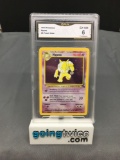 GMA Graded 1999 Pokemon Fossil #8 HYPNO Holofoil Rare Trading Card - EX-NM 6