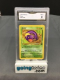 GMA Graded 1999 Pokemon Fossil #46 EKANS Trading Card - MINT 9