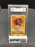 GMA Graded 1999 Pokemon Fossil #47 GEODUDE Trading Card - MINT 9