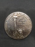 Statue of Liberty Mint Vintage 1 Ounce .999 Fine Silver Bullion Round