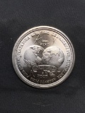 UNC 1985 Argentina World Trade FCCB 1 OZ .999 Fine Silver Bullion Round