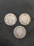 Lot of 3 United States 90% Silver BARBER DIMES - From Unsearched Sack! SEE PHOTOS