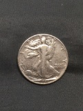 1942 United States Walking Liberty Silver Half Dollar - 90% Silver Coin from Estate