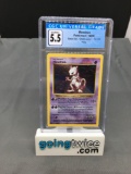 CGC Graded 1999 Pokemon Base Set Shadowless #10 MEWTWO Holofoil Rare Trading Card - EX+ 5.5
