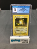 CGC Graded 1999 Pokemon Base Set Unlimited #14 RAICHU Holofoil Rare Trading Card - NM-MT 8