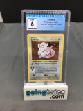 CGC Graded 1999 Pokemon Base Set Shadowless #5 CLEFAIRY Holofoil Rare Trading Card - EX-NM 6