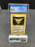 CGC Graded 2000 Pokemon Base 2 Set #20 ZAPDOS Holofoil Rare Trading Card - NM-MT+ 8.5