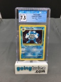 CGC Graded 2000 Pokemon Base 2 Set #15 POLIWRATH Holofoil Rare Trading Card - NM+ 7.5