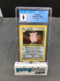 CGC Graded 2000 Pokemon Base 2 Set #5 CLEFABLE Holofoil Rare Trading Card - MINT 9