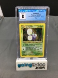 CGC Graded 2000 Pokemon Neo Genesis #7 JIGGLYPUFF Holofoil Rare Trading Card - NM-MT 8