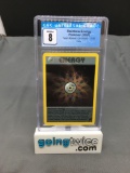 CGC Graded 2000 Pokemon Team Rocket #17 RAINBOW ENERGY Trading Card - NM-MT 8