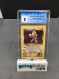 CGC Graded 2000 Pokemon Gym Heroes 11 ROCKET'S HITMONCHAN Holofoil Rare Trading Card - NM-MT 8