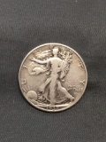 1937 United States Walking Liberty Silver Half Dollar - 90% Silver Coin from Estate