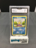 GMA Graded Pokemon 2000 Base Set 2 #93 SQUIRTLE Trading Card - NM 7