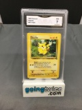 GMA Graded Pokemon 1999 Jungle Unlimited #50 PIKACHU Trading Card - NM 7