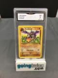 GMA Graded Pokemon 1999 Fossil Unlimited #16 AERODACTYL Trading Card - NM 7