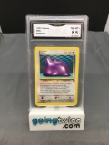 GMA Graded Pokemon 1999 Fossil Unlimited #18 DITTO Trading Card - NM-MT+ 8.5