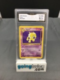 GMA Graded Pokemon 1999 Fossil Unlimited #23 HYPNO Trading Card - EX-NM+ 6.5