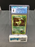 CGC Graded Pokemon 1998 Japanese Gym Leaders ROCKET'S SCYTHER Holofoil Trading Card - EX-NM 6