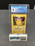 CGC Graded Pokemon 1999 Base Set Unlimited #58 PIKACHU Trading Card - MINT 9