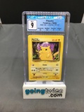 CGC Graded Pokemon 1999 Base Set Unlimited #58 PIKACHU Trading Card - MINT 9