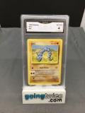 GMA Graded Pokemon 1999 Base Set Unlimited #56 ONIX Trading Card - VG-EX 4
